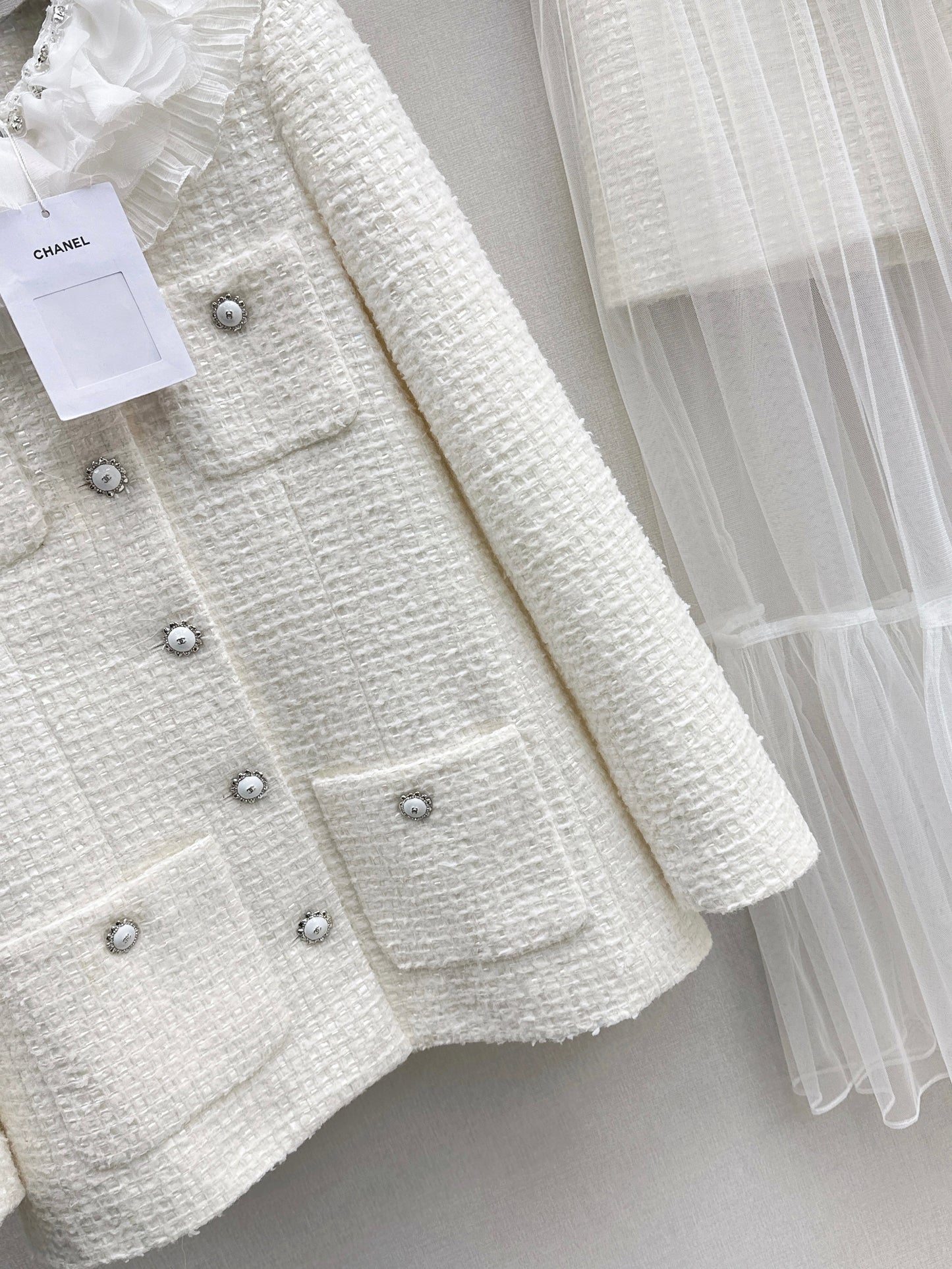 Chan NEW layered ruffle collar jacket