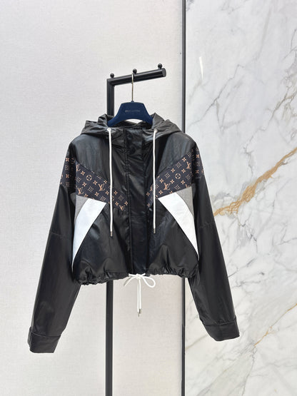 Louis NEW Hooded color-block zip-up jacket