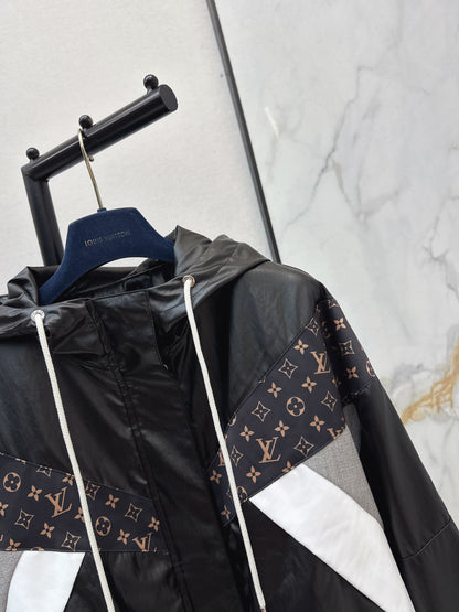 Louis NEW Hooded color-block zip-up jacket