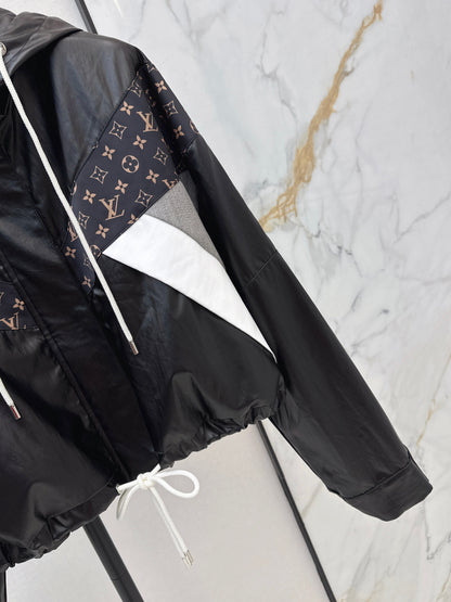 Louis NEW Hooded color-block zip-up jacket