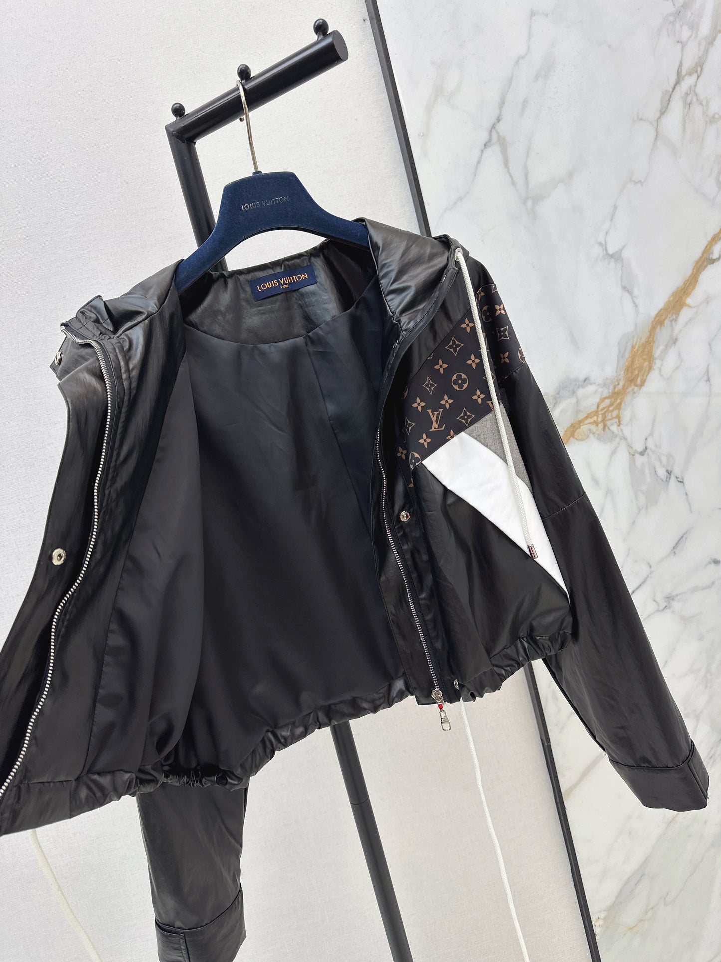 Louis NEW Hooded color-block zip-up jacket