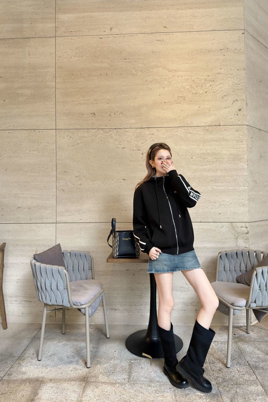 CD NEW Hooded drawstring jacket