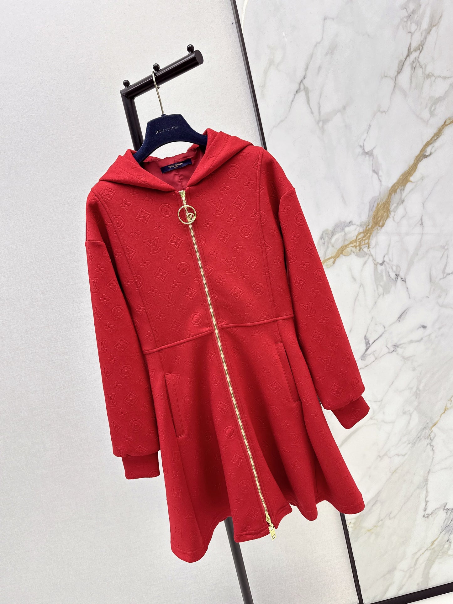 Louis NEW hooded zip-upsweatshirt dress
