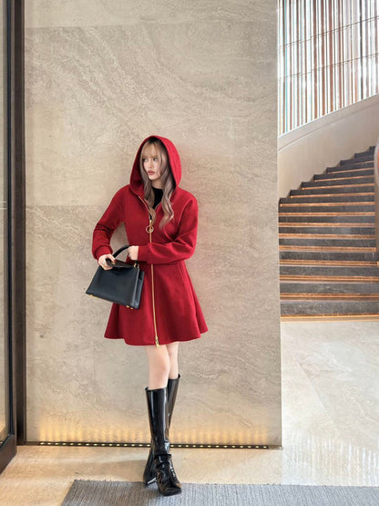 Louis NEW hooded zip-upsweatshirt dress
