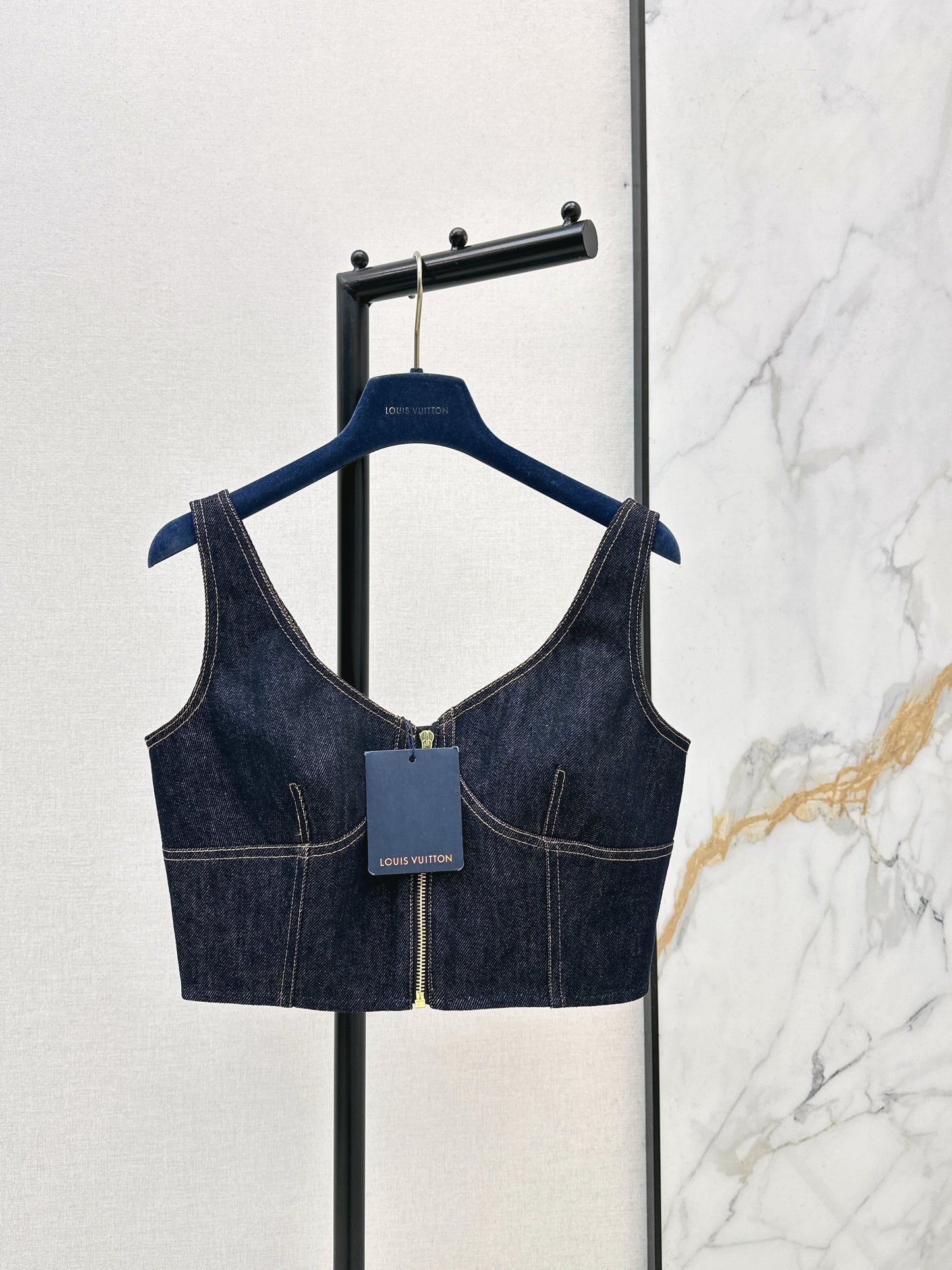 Louis NE zip-up denim vest