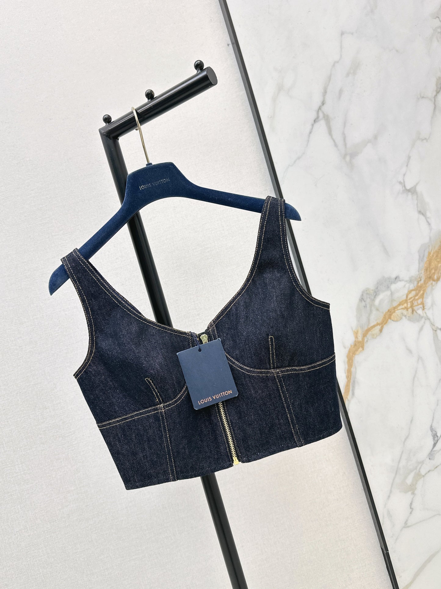 Louis NE zip-up denim vest