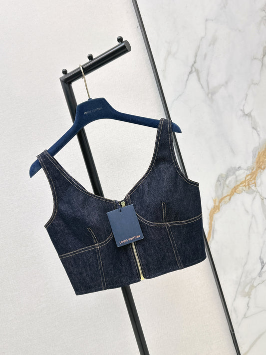 Louis NE zip-up denim vest