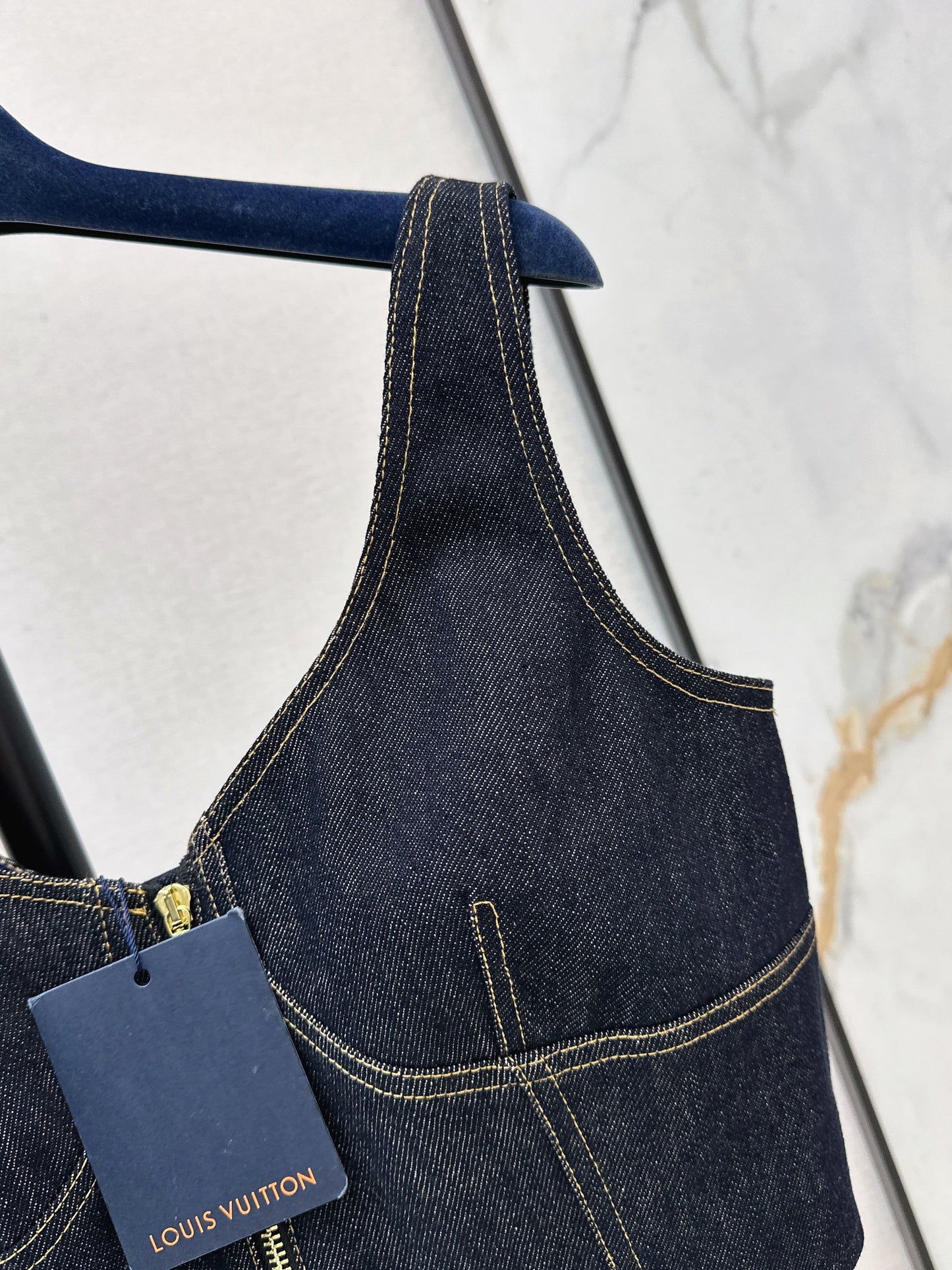 Louis NE zip-up denim vest