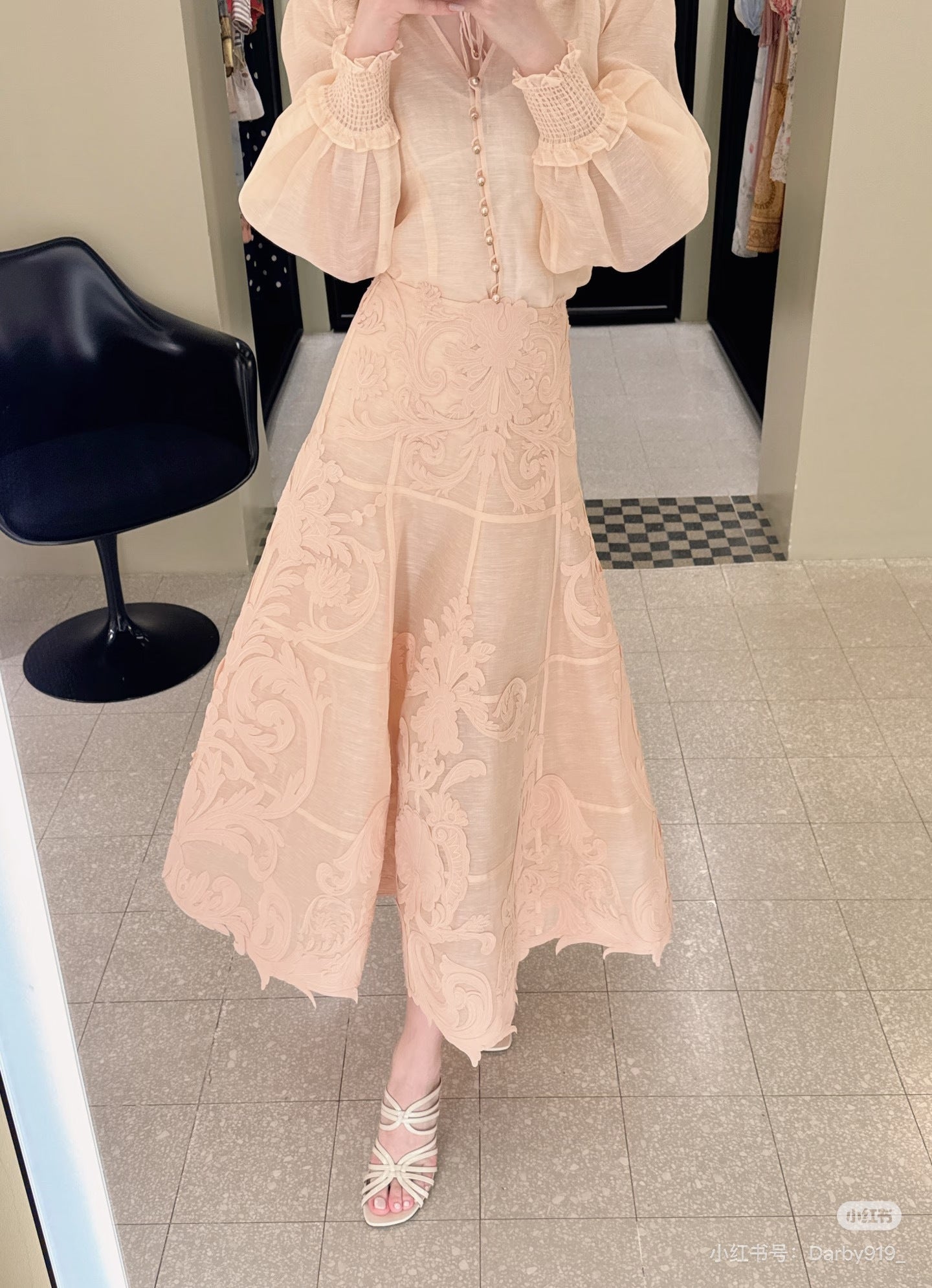 Zimm NEW lace embroidery skirt