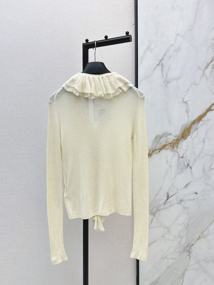 CD NEW detachable lace collar cardigan