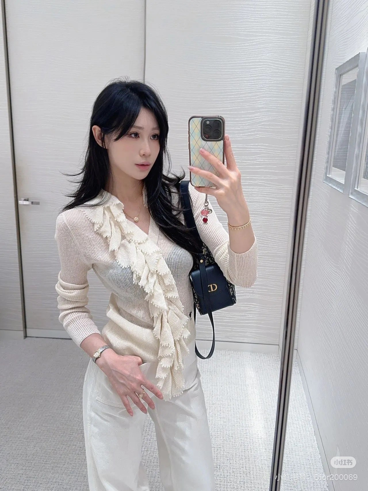 CD NEW detachable lace collar cardigan