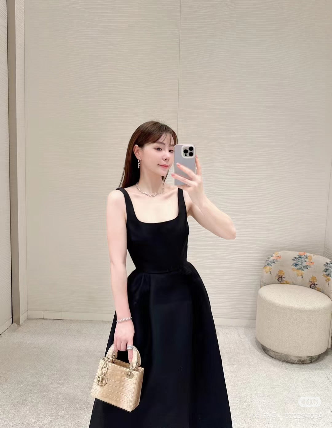 CD NEW classic sleeveless belted dress