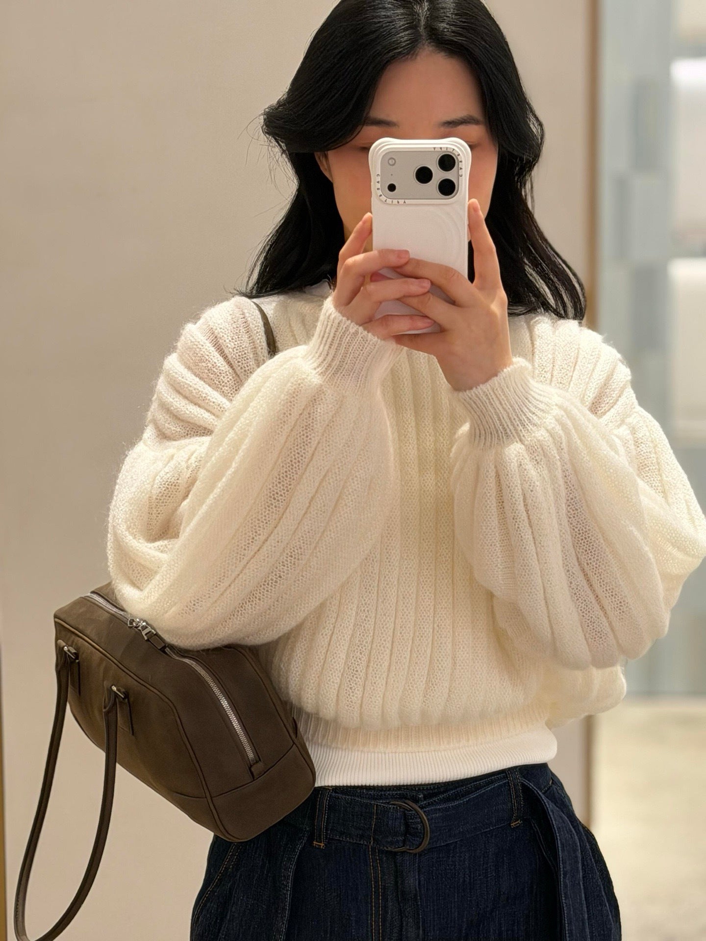 Loe NEW lantern sleeve sweater