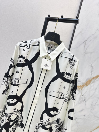 Herm NEW print silk shirts