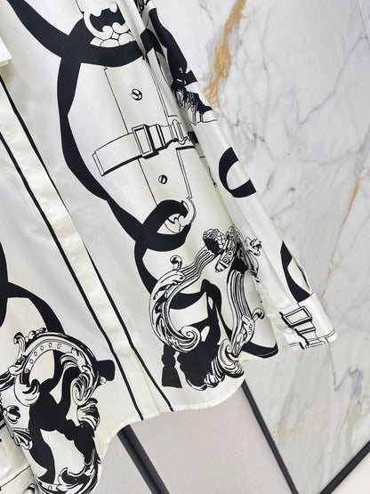 Herm NEW print silk shirts