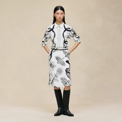 Herm NEW print silk shirts