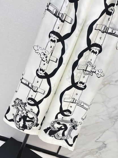 Herm NEW print silk pants