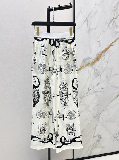 Herm NEW print silk pants