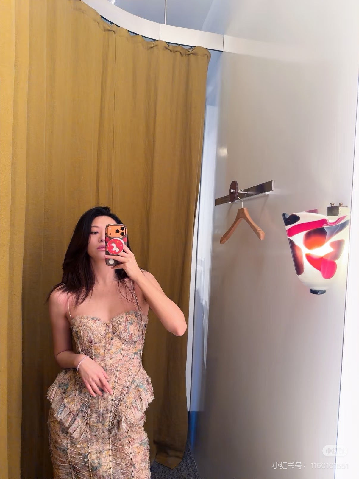 Zimm NEW silk strapless floral print dress