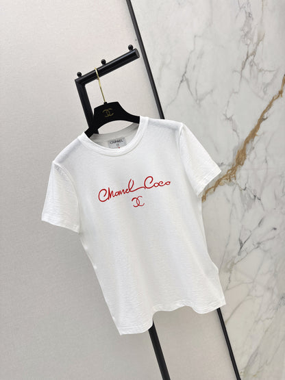 Chan NEW contrast lettering t-shirt